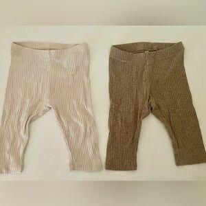 🧸H&M | Neutral Ribbed Leggings